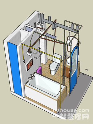 卫生间水管安装图